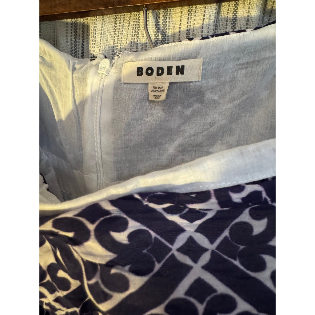 Navy and White Halter/ Strapless Boden Dress