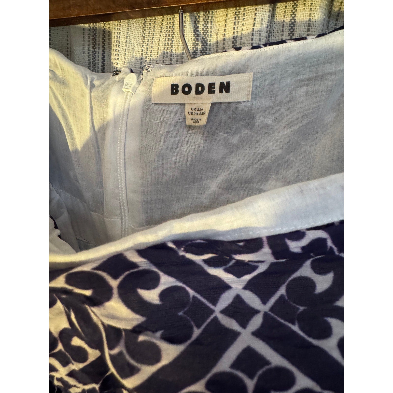 Navy and White Halter/ Strapless Boden Dress