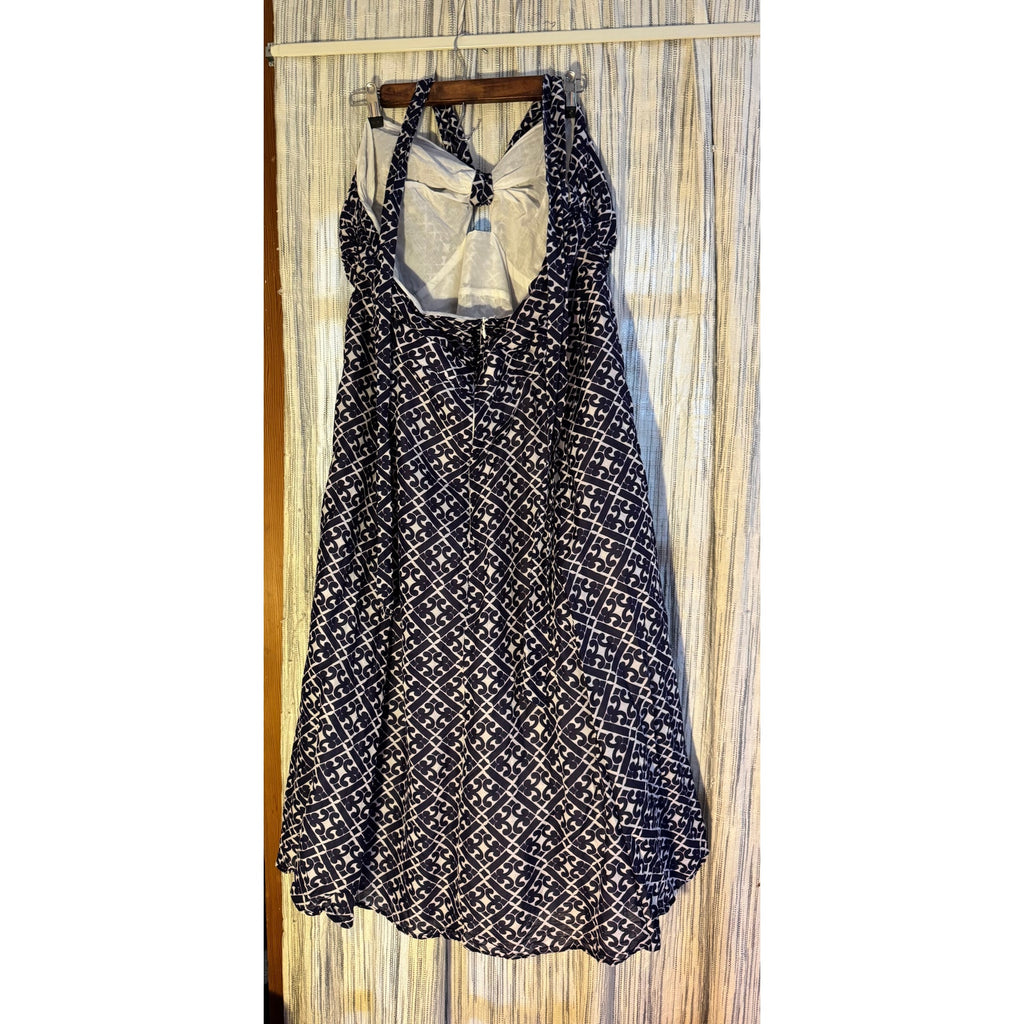 Navy and White Halter/ Strapless Boden Dress