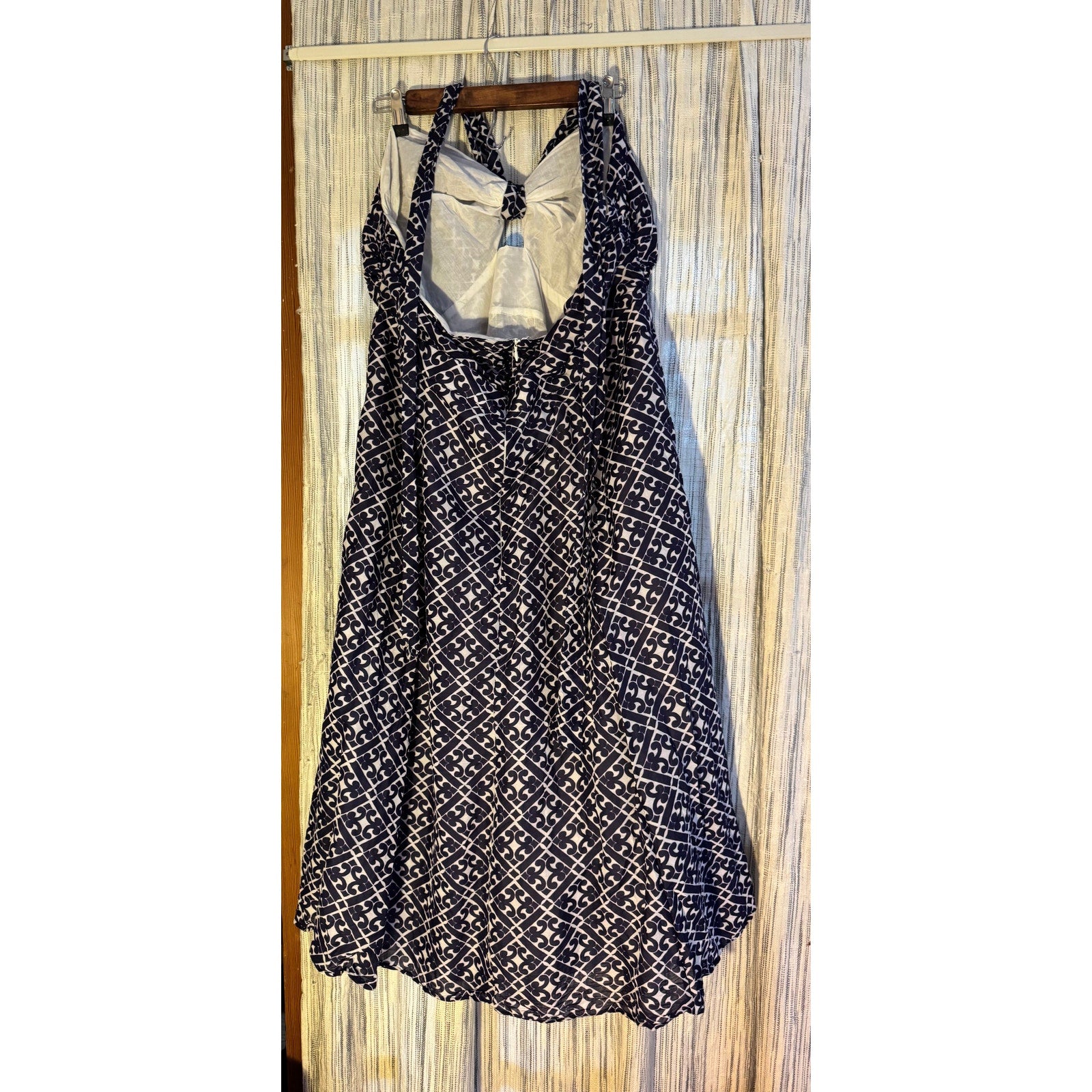 Navy and White Halter/ Strapless Boden Dress